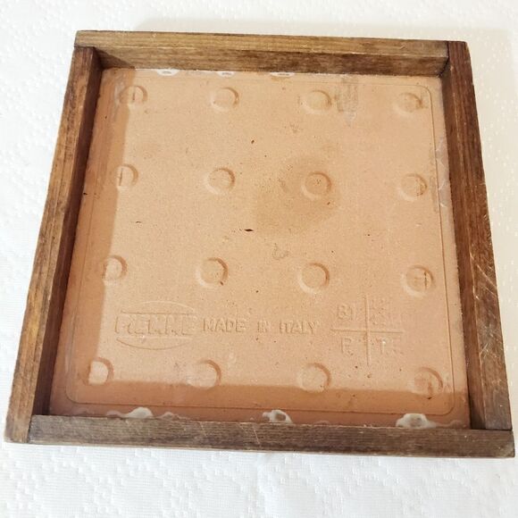 PIEMME Italian Floral Vase Clay Tile Decor - Picture 6 of 8